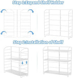 Bathroom Counter Organizer, Makeup Organizer Countertop Rack, 3 Tier, White - Image 7