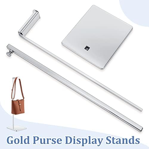 Landhoow 4 Pcs Purse Display Stand Stainless Steel Hook Holder,Silver - Image 4