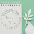 Customized Book Embossed Stamp for Muslim Business Owners - Personalized Soft Spiritual Veil Library Embossing Seal - Ideal for Customizing Books, Documents, and Stationery - Elegant Design by AcornSalesCo