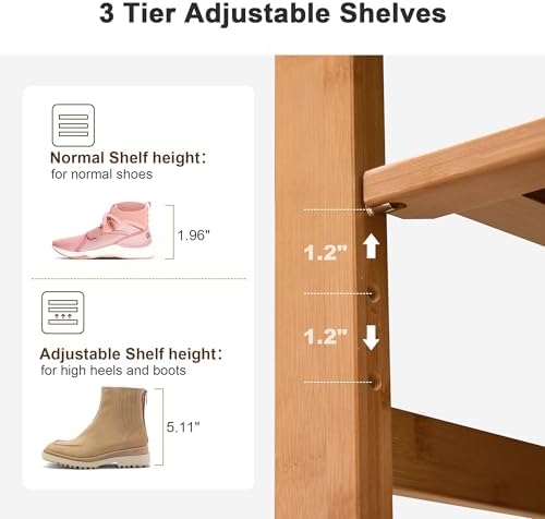 PETKABOO Shoe Rack Bench with Cushion 39.4“, Shoe Rack for Front Door Entrance, Shoe Bench with Storage for Entryway Hallway Bedroom Living Room - Image 5