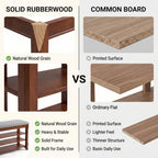 Solid Wood Shoe Rack for Entryway Bench, Flip-Top Soft-Close Lid, 47.2'' - Image 4