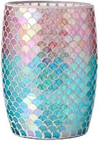 Bathroom Wastebasket - Glass Decorative Trash Can (Mermaid)… by MotifeurHomeDecor