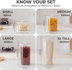 Airtight Food Storage Containers, 4-Pcs BPA-Free Kitchen Organizer - Image 5