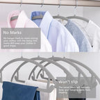 MIZGI Velvet Hangers 60 Pack, Patented Rounded Shoulder Sweater Hangers - Image 4
