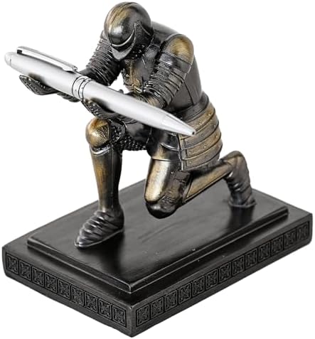 Knight Pen Holder Desk Organizers and Accessories as Gift Iron by Amoysanli