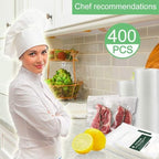 O2frepak Quart 8"x12" Vacuum Sealer Bags 400ct for Food Storage - Image 2