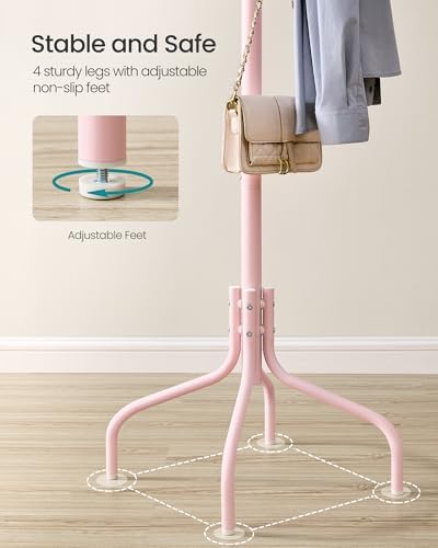 SONGMICS Coat Rack Freestanding, Steel Stand with 12 Hooks and 4 Legs - Image 6