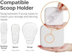 Felli Flip Tite Food Storage Container with Scoop & Lid 5" LARGE Airtight Ring Top, Acrylic Canister for Sugar Flour Baking Powder Rice Pasta, Kitchen Organizer Christmas Gift Set (10pk, Variety) - Image 5