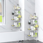Standing Shower Caddy Corner - 4-Tier Rustproof Bathroom Shower Stand Shelf - Image 7