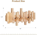 Ufine Wood Wall Mounted Coat Rack with 6 Flip-Down Hooks - Image 4