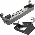 VIVO No Drill 35 inch Under-Desk Clamp-On Cable Management Box with Flip-Open Lid, Easy-to-Open Steel Cord and Power Strip Organizer, Cable Organizer Tray, 11 lbs Capacity, Black, DESK-ACMB35-C by VIVO
