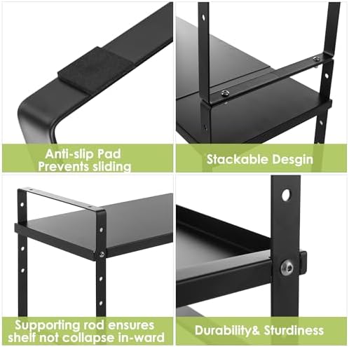 Across-Star Expandable Cabinet Shelf Organizer Rack, Stackable Kitchen Counter Storage Shelves Stand, Adjustable Height Pantry Shelf Spice Rack - Image 6