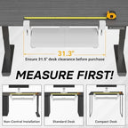 BONTEC Under Desk Keyboard Tray, Pull-Out Keyboard & Mouse Platform - Image 4