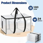 8 Pack Heavy Duty Waterproof Moving Bags, Foldable Totes - Image 2