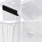 4-Pack 50 Quart Plastic Storage Bins Wheels & Latching Lids - Image 4