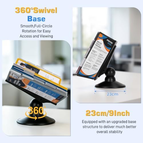 20‑Pocket Desktop Reference Organizer, Desktop Document Holder Stand - Image 5