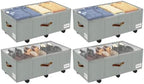 Under Bed Storage with Wheels, Dorm Room Organizer for Clothes Shoes Toys by VatFottUS