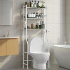 3-Tier Over Toilet Storage, Anti-Tip, 64" H, White by AriseWork