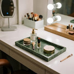 Natural Marble Vanity Bathroom Tray, 12" x 6.1" Marble Stone Tray - Image 6