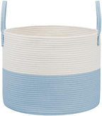 JMvicyroam 115L Extra Large Machine Washable Cotton Rope Blanket Basket by JMvicyroam