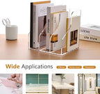 SANRUI Acrylic File Organizer, Clear Magazine Holder with 3-Section, A4 - Image 6