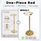 Gold Toilet Paper Holder Stand Stainless Steel & Weighted Base - Image 5