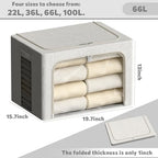 FHSQX 6 Pack Clothes Storage Bins with Metal Frame - Image 4