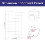 WELLCO Grid Wall Panels, 15.7"x 11.8" Grid Wall for Any Retail Display, Portable and Assembled Wall Grid with Extra Joining Clips and Hooks, 8 Pack, White - Image 3