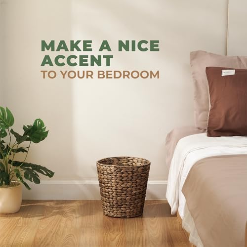 84ECO 2-Pack Black Wicker Trash Cans for Bathroom, Bedroom, Office - Image 3