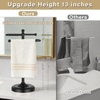 Hand Towel Holder Stand for Bathroom Countertop,S-Shape Bar,Black - Image 2