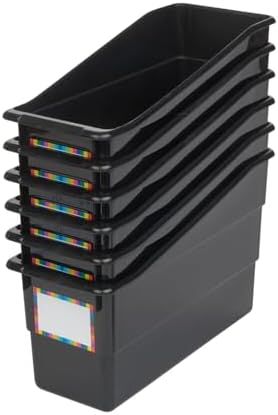 Really Good Stuff Durable Book & Binder Holders - 6 Pack - Black by ReallyGoodStuff