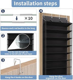 TAHAVICE 10-Tier Over The Door Shoe Organizer, Heavy Duty Hanging Storage - Image 5
