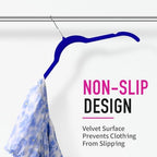 Velvet Hangers 30 Pack, Non-Slip Slim Felt Clothes Hangers, Navy Blue - Image 6