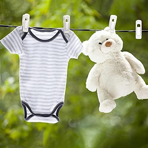 Tinfol White Velvet Hanger Clips, 80PC Pants Velvet Clips, Clothes Hanger Clip Clothes Pin, Strong Finger Flocked Clip Perfect for Slim-line Clothes Velvet Hangers - Image 6