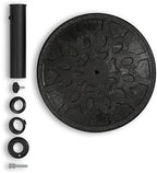 Backyard Expressions 20 lb Round Patio Umbrella Base – Heavy Duty Resin-Coated Calcium Carbonate Stand with Adjustable Pole Adapters Fits 1.5"–2" Poles, Weather-Resistant, Black Finish - Image 6