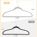 Urby Extra Wide Hangers for Plus Size Clothes, 21 Inch, Velvet, 24pk - Image 3