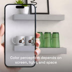 Solid Wood Floating Shelves for Wall 16 Inch Grey, Wooden Bathroom Shelf - Image 7