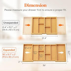 Lifewit Expandable Utensil Organizer for Kitchen Drawer, Cutlery Holder - Image 2