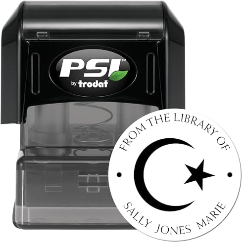 Custom Made Book Stamper - PSI Pre-Inked Respected Crescent Personalized Home Stamp for Muslim Community Leaders - Ideal Custom Book Stamper for Libraries, Schools, and Personal Collections - Image 2