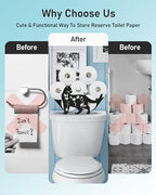 Cat Toilet Paper Holder Stand, Decorative Toilet Paper Storage - Image 4