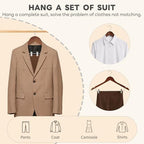 HOUSE DAY Wooden Hangers with Clips 12 Pack, Suit and Pants Hangers, Walnut - Image 2