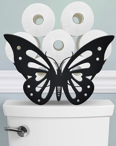 Butterfly Toilet Paper Holder Stand, Cute Decor Toilet Paper Storage by Wigag