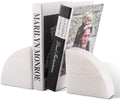 Karibiber Marble Bookend for Shelves, Non-Skid Bookends for Heavy Books, Heavy Duty Book Stopper for CDs, Luxury Book Shelf Holder, Quarter Circle Design Book Ends Decorative, Namib Fantasy, Set of 2 by Karibiber