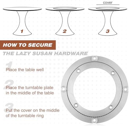 JaGely 2 Pack Lazy Susan Aluminum Turntable, 12 Inch - Image 6