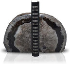 Nature's Decorations Black Agate Bookends – A+ Grade Geode Heavy Duty Decorative Stone Crystal Book Ends for Shelves & Bookcases, Natural Polished Bookshelf Decor, 1 Pair 4-6Lbs - Image 2