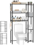 Hodonas Over The Toilet Storage Shelf - Bathroom Organizer Rack with 7-Tier Shelves, Adjustable Metal Shelf Above Toilet for Storage, Freestanding Bathroom Space Saver, Black by Hodonas