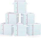 RattanView 6 Pcs 11in Crayon Storage Bins Fabric Cubby Classroom by RattanView