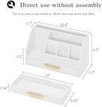 Wisuce Bamboo Mail Organizer Countertop with Drawers, Wooden Desk Organizer File Bill Sorter Storage Box for Desktop Letter Envelope Countertop Holder for Office Home School Organization - Image 7