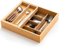 Double Bamboo Kitchen Drawer Organizer, Removable, Deep by Unknown