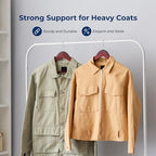 SereneLife Wooden Hanger Set - 20 Pieces - Durable & Slim - Non-Slip Versatile Closet Space-Saving Hanger Set for Suit, Coat, Camisole, Jacket, Pants, Dresses with 360° Swivel Hook - Cherry - Image 4